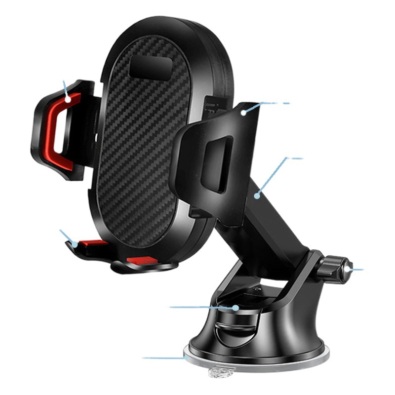 Barra larga bloqueo automático soporte del teléfono móvil del coche soporte telescópico soporte del lechón salida de aire del coche soporte del teléfono móvil perezoso transmisión en vivo