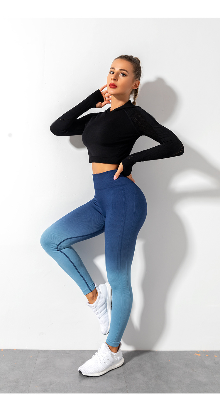 Fitness Occasion Hooded Neckline Fashion Sport Style Solid Color Nylon Hooded Active Tops Yoga Jacket