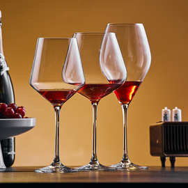 水晶红酒杯批发高脚杯葡萄酒杯子勃艮第波尔多酒具礼盒套装logE18