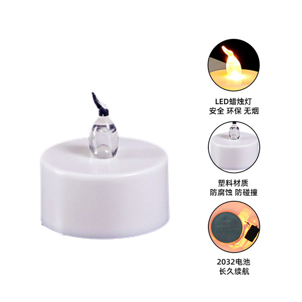 Transparent electronic Christmas candle