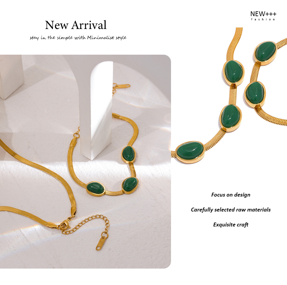 Retro Geometric Titanium Steel Plating Necklace 1 Piece