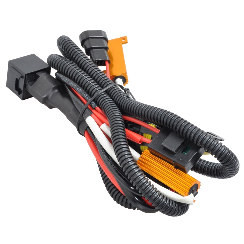Car Headlight Xenon Lamp Retrofit Resistor Decoding Wiring Harness Canbus LED