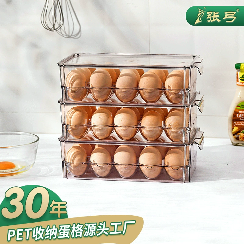 Кухня холодильник яйцо свежий ящик для хранения прямоугольный прозрачный отсек с крышкой могут быть сложены яйцо коробки производителей