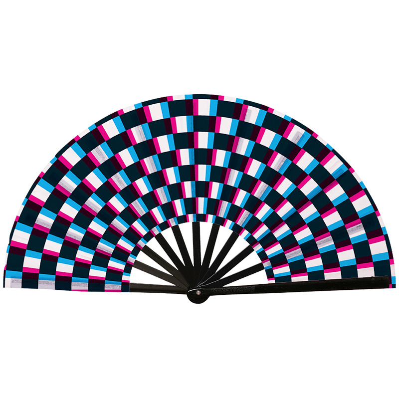Abanico Plegable de Kung Fu de Plástico, Colorido, para Conciertos y Fiestas