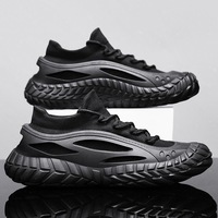 Breathable Flyknit Men's Shoes, New Casual Sports Shoes, Youth Trendy Shoes, Men's Socks Shoes