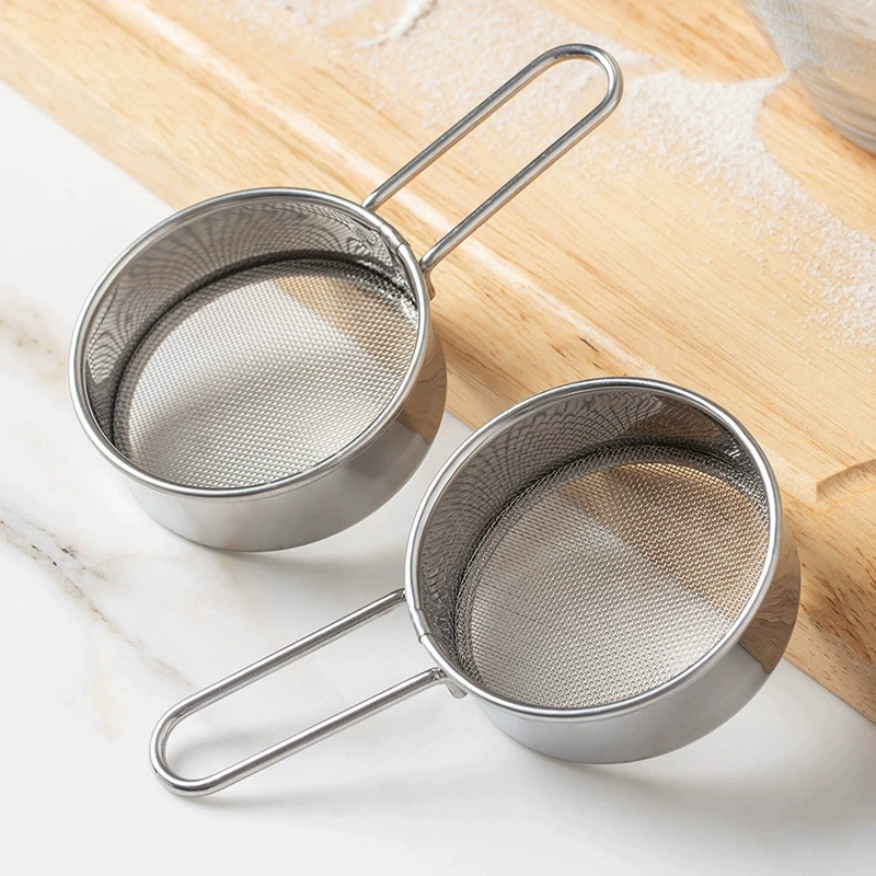 304 нержавеющая сталь ручной мини-мука сито с сахарной пудрой какао порошок пылеулатчик инструмент для выпечки сетка для приготовления пищи сито