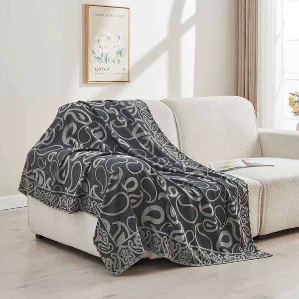 Aviation blanket—Black gray cashew nuts