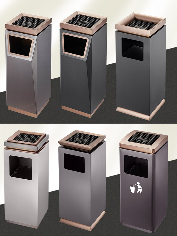 Hotel lobby stainless steel ashtray KTV elevator mouth vertical commercial indoor outdoor with ashtray trash can