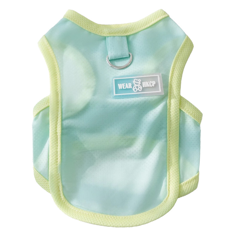 Verano perro delgado chaleco de seda de hielo fresco gato transpirable de dos pies Teddy Bomei perro pequeño ropa para perros