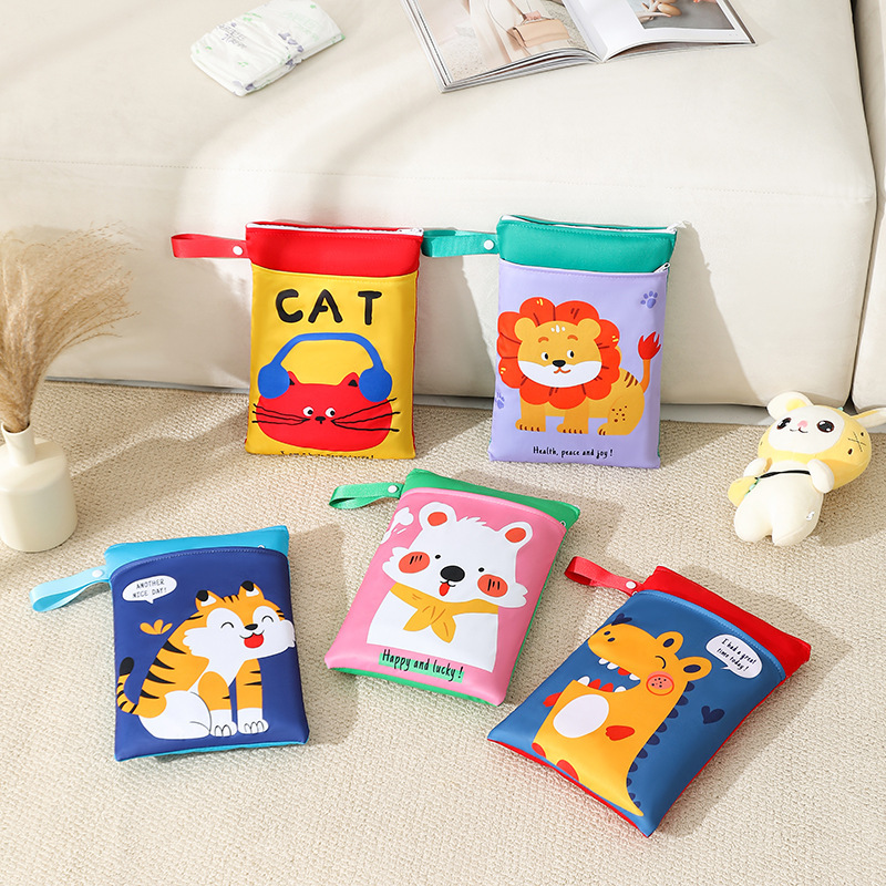 Cartoon Cute Pet Double Pocket Diaper Storage Bag Dry and Wet Separation Tote Bag Multifunctional Storage Bag Baby Diaper Bag Cartoon Cute Pet Double Pocket Diaper Storage Bag Dry and Wet Separation Tote Bag Multifunctional Storage Bag Baby Diaper Bag