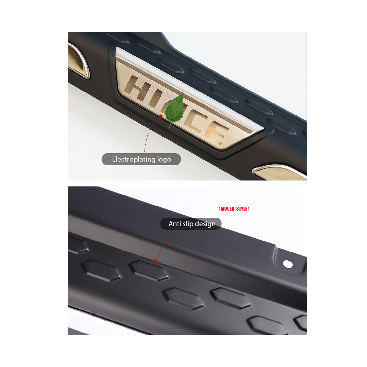 TXR es adecuado para la placa de protección exterior del automóvil Toyota Hiace modificación de la placa de protección trasera de la caja trasera Toyota Hiace 300