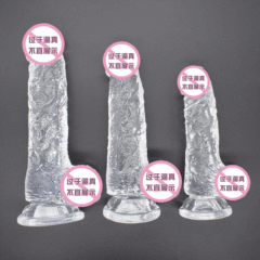 Crystal Simulation Penis Cup Female Adult Toy Self Pleasing Device Erotic Toy