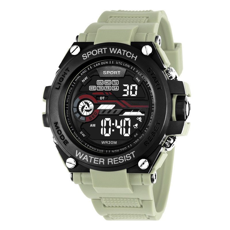 Nuevo reloj deportivo de montañismo para hombre, reloj de moda, reloj despertador luminoso multifuncional para estudiantes, reloj electrónico con cronometraje