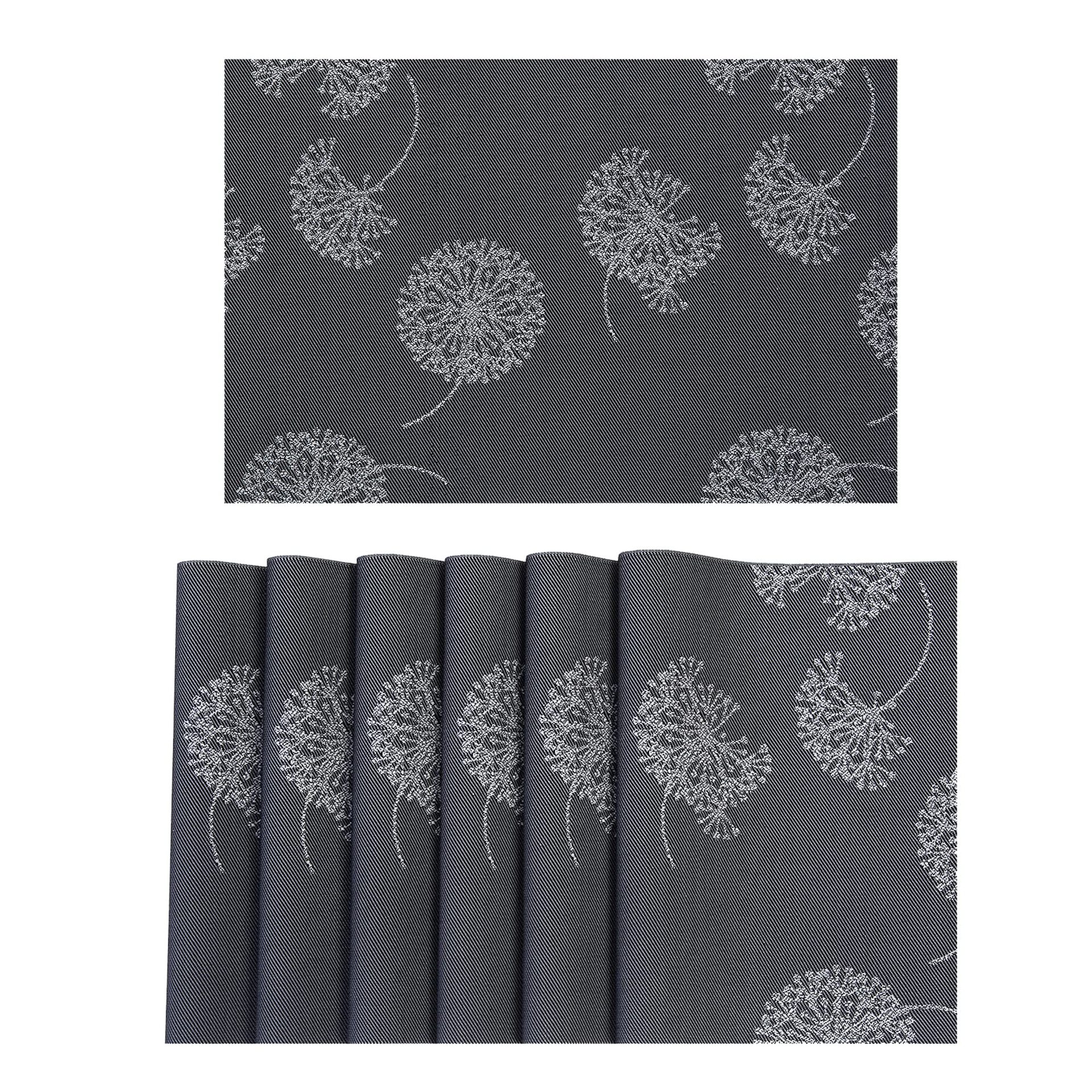 Nuevo estilo moderno simple jacquard estera de mesa de comedor tela PVC impermeable a prueba de aceite de aislamiento estera de mesa de diente de león mantel lote