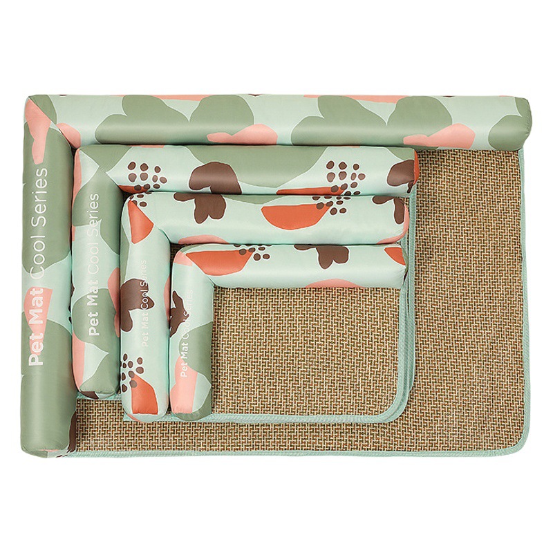 Alfombrilla de verano para mascotas, gato y perro pequeños, nido de ratán, alfombra para dormir con sensación de hielo, perrera fría, nido para gatos para mascotas, venta al por mayor transfronteriza