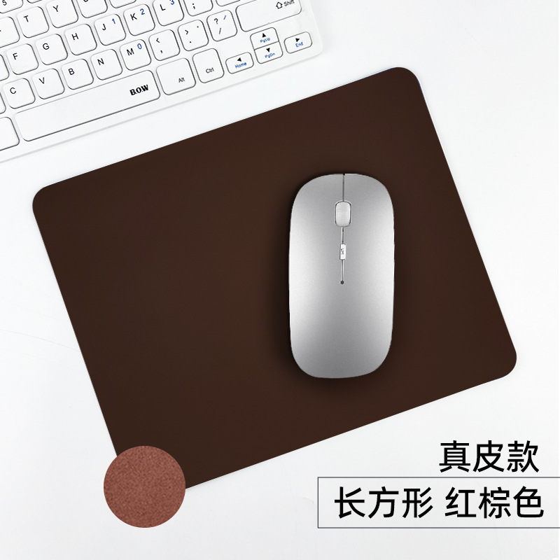 国境を越えた現物pu皮厚手マウスパッド皮革汚れに強い多色角形円形皮質マウスパッドはロゴを決めることができる|undefined