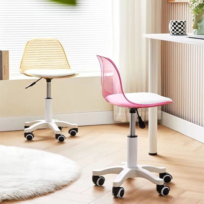Nordic Acrylic Stool Transparent Home Makeup Office Bedroom Bar Chair Rental Room Internet Celebrity Lift Rotating Chair
