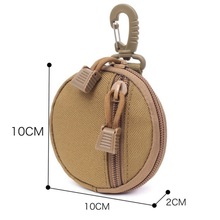 艾尚 户外便携式防水硬币零钱包 耳机保护包 EDC圆形小挂包钥匙包