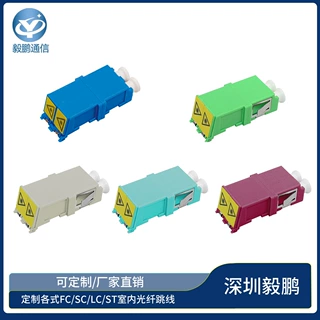LC防激光直射双工无耳外翻盖光纤适配器光纤法兰SM/MM/OM3/OM4