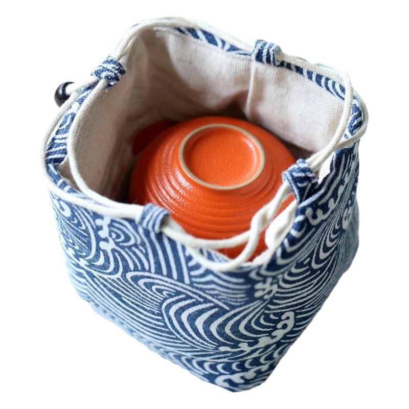 Ceramic Quick-Brewing Cup Car Travel Kung Fu Tea Set One Pot Two Cups Set Business Gift Portable New Chinese Style