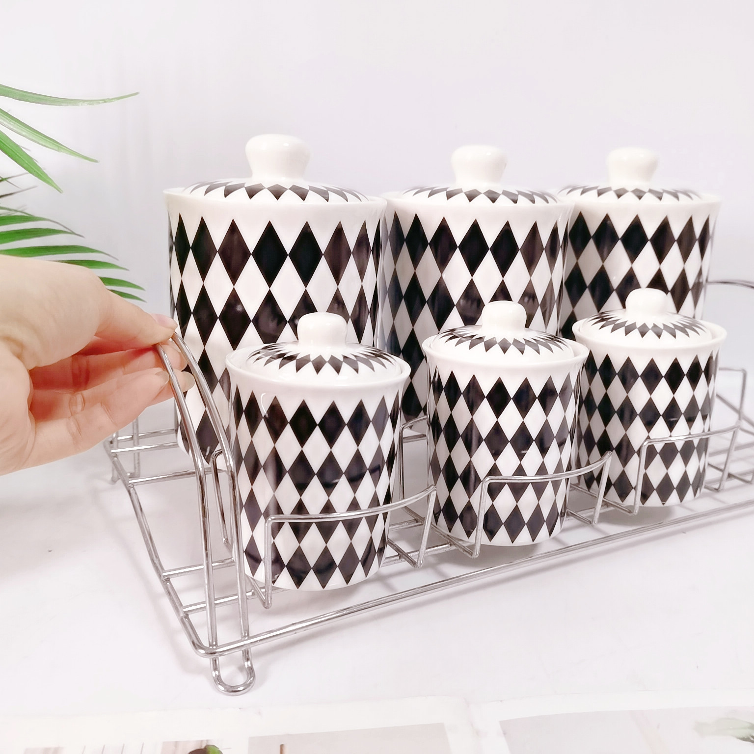 Venta directa de fábrica exportación transfronteriza exportación cerámica sellado tarro condimento tarro cocina almacenamiento tarro café té tarro