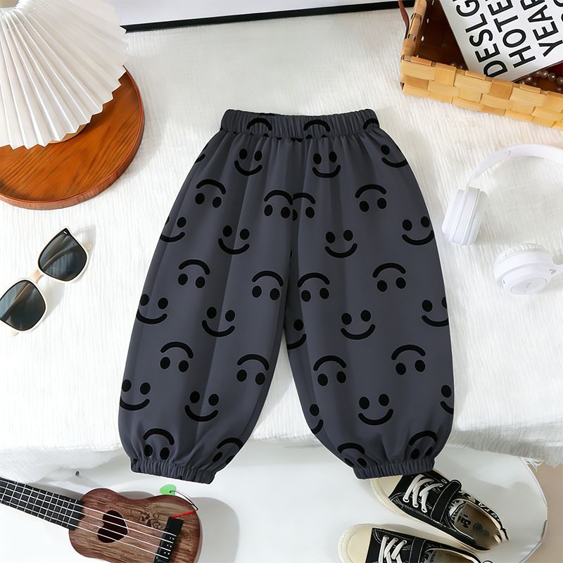 Boys' thin summer pants, 2026 new style, children's ice silk cooling pants, girls' long pants, lightweight mosquito-proof pants, summer fashion.