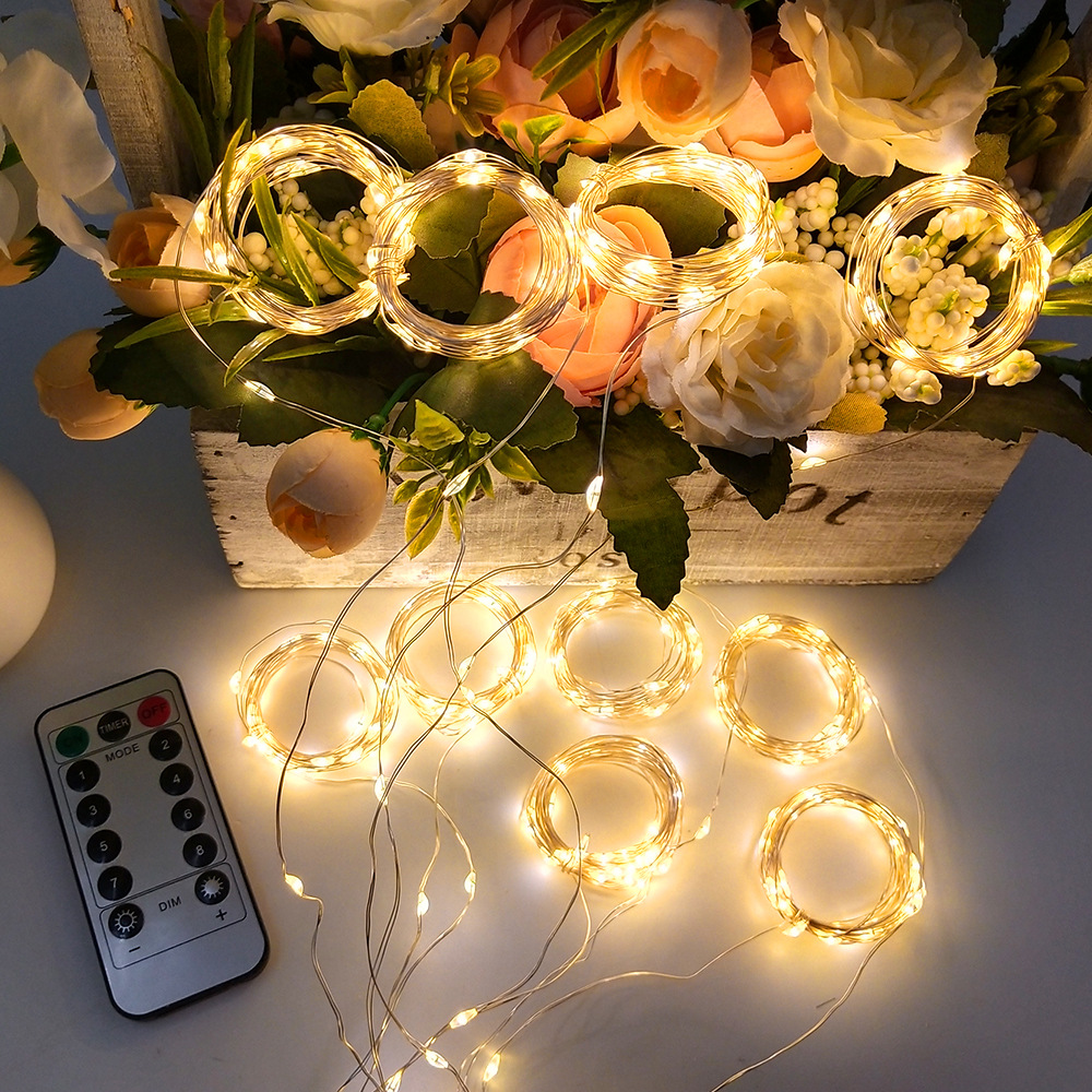 LED窗帘灯串usb卧室遥控冰条串灯圣诞装饰氛围铜线led3*3窗帘彩灯