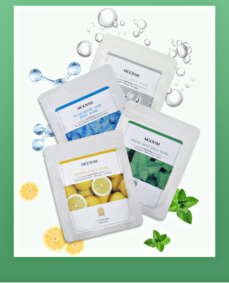 果冻水晶面膜粉补水修护玫瑰花瓣软膜粉100g美容院