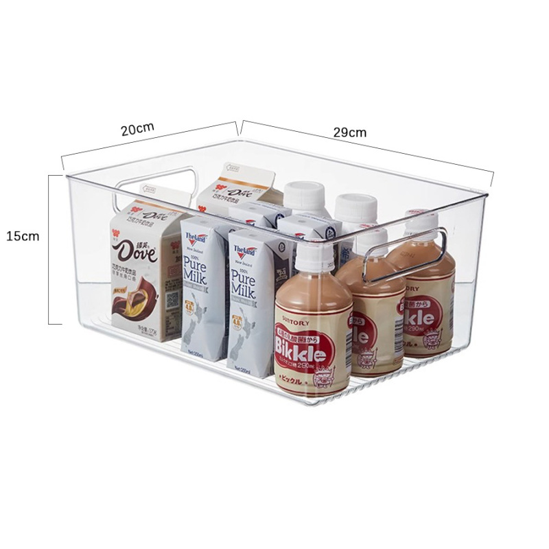 透明収納ボックス キッチンデスクトップスナック収納ボックス 小物雑貨化粧品収納ラック 透明整理ボックス|undefined