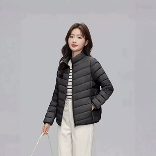 轻薄羽绒服女短款90白鸭绒修身显瘦收纳便携秋冬时尚女士立领外套
