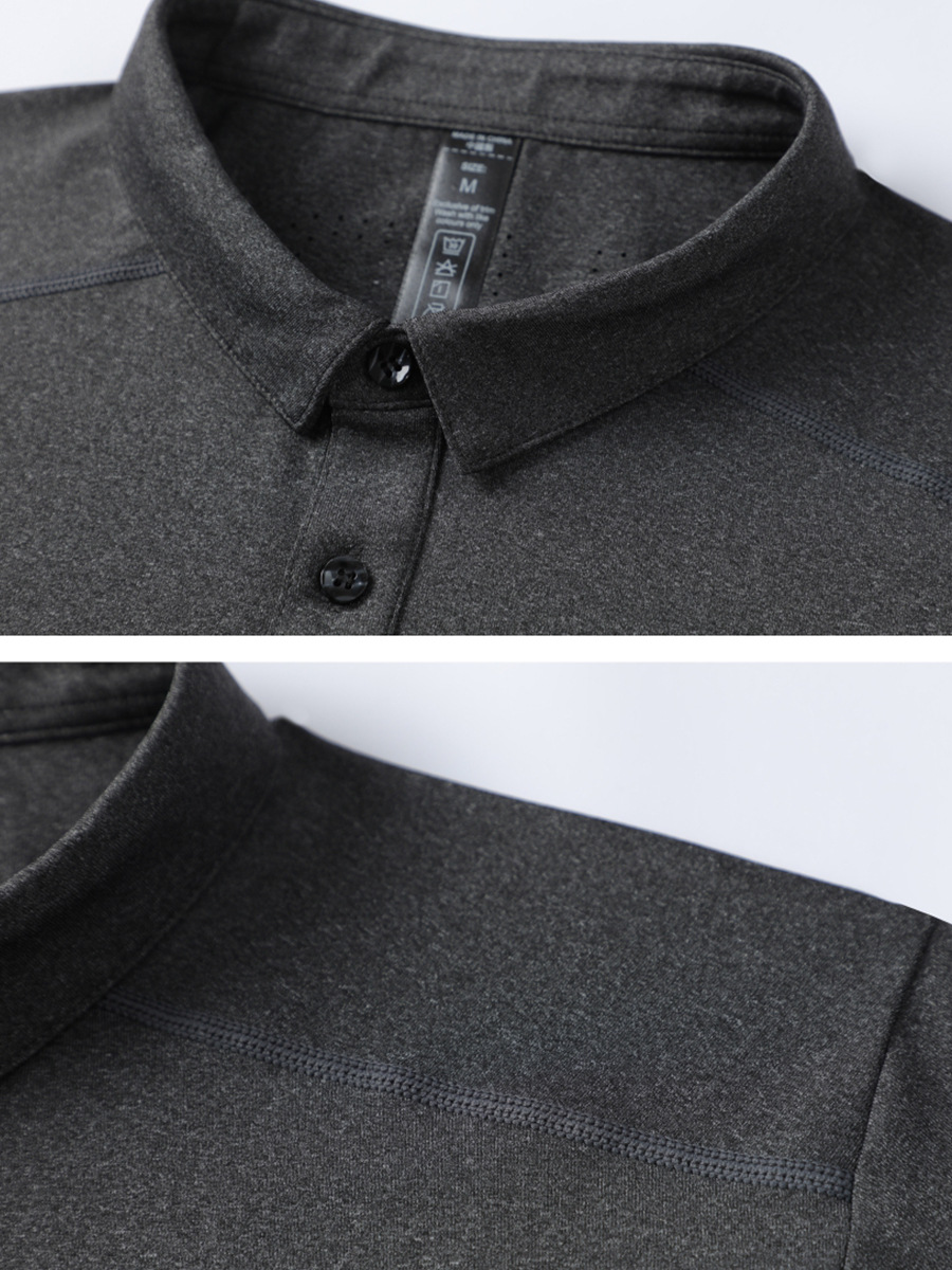 Camiseta de solapa de ropa de polo de hombro de alta gama para hombres