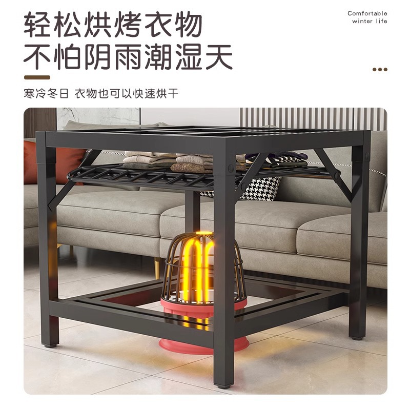Mesa de fuego invierno cómodo hogar plegable mesa cuadrada multifuncional calefacción ajedrez y tarjeta mesa de comedor
