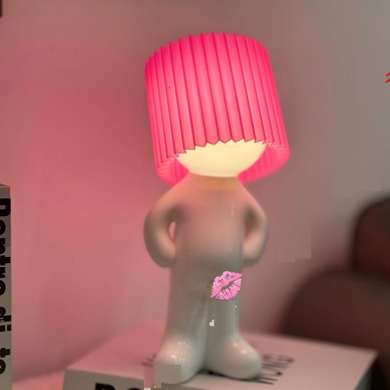 Shy Boy Night Light With Two-level Brightness Bedside Lamp_voghion.com