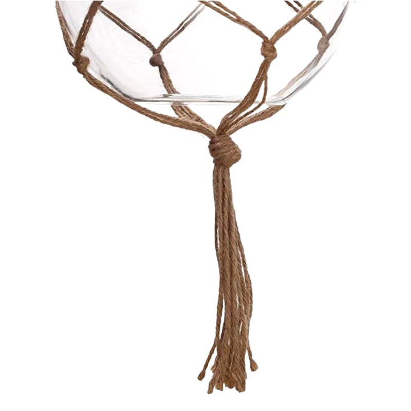 園芸緑化編み掛け植木鉢網兜麻紐吊り下げ吊り下げバスケット室内室外フック飾り綿ロープ吊り下げバスケット