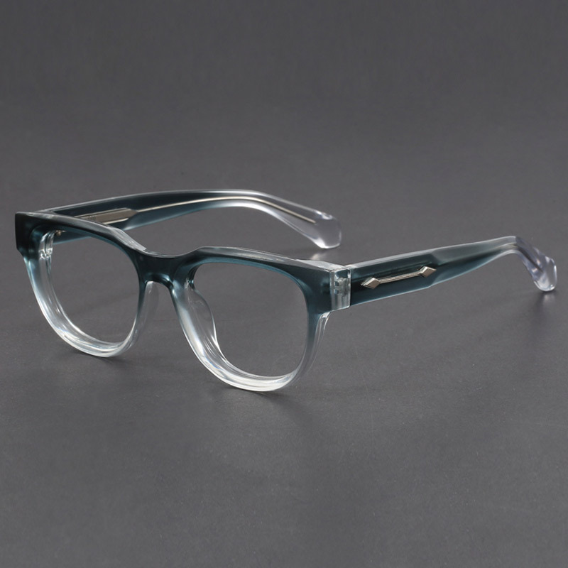 Japanese Style Handmade Glasses Frame Men's Retro Hawksbill Color Short-sighted Glasses Frame Women's Trendy All-match Anti-blue Light Color-changing Glasses