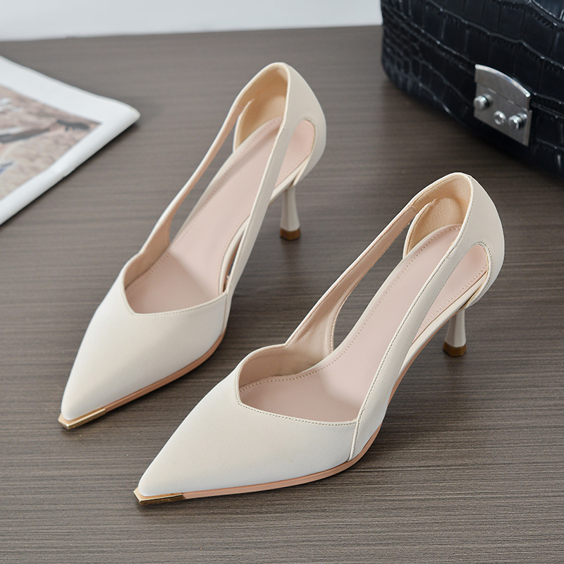 2025 Versatile Summer High Heels with Thin Heels, Pointed Toes, Hollow Design, Ultra-High Heels, Commuting Shoes, Office Stiletto Heels 2025 Versatile Summer High Heels with Thin Heels, Pointed Toes, Hollow Design, Ultra-High Heels, Commuting Shoes, Office Stiletto Heels