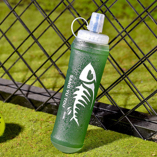 Mulberry Head Sports Soft Water Bottle Travel Foldable Soft Water Bag Portable Silicone Water Cup Running Pot Fitness Water Bottle