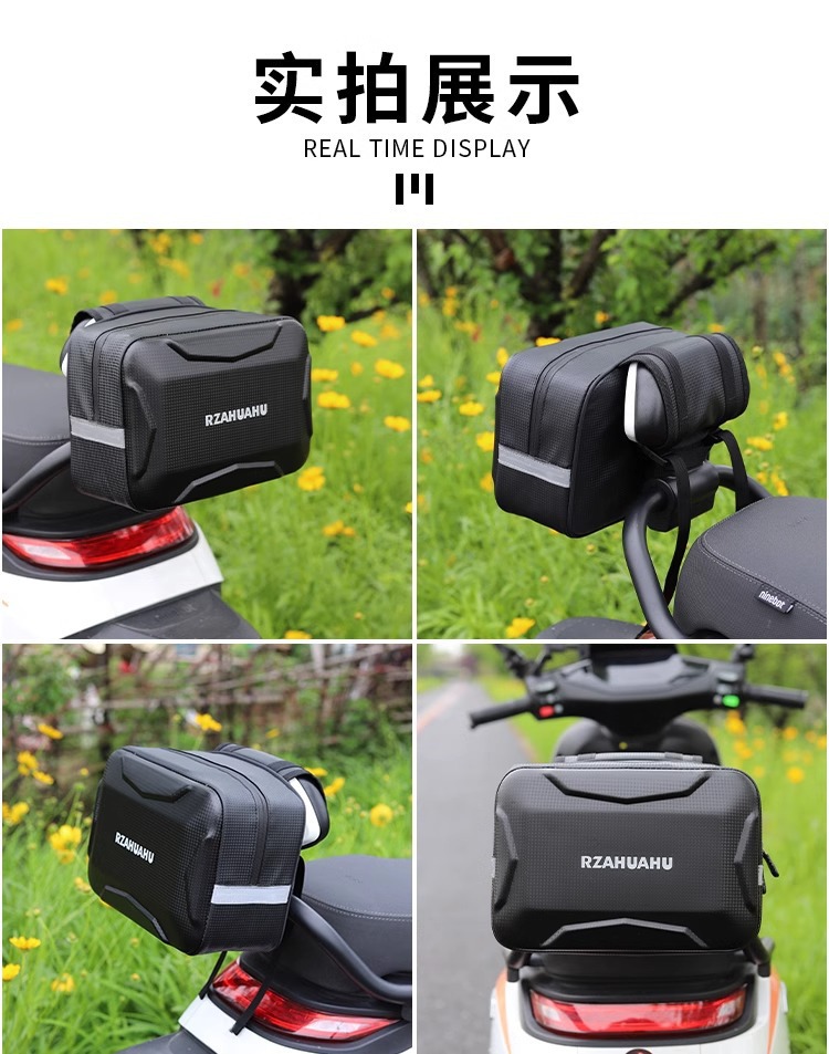 Electric Bike Front Bag, Rear Bag, Waterproof Hanging Storage Bag, Universal Storage Solution for Electric Bike Helmets and Chargers