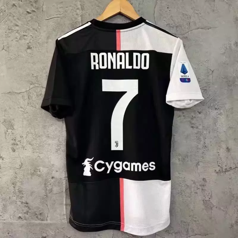 复古1920尤文球衣主场意甲欧冠7号C罗长短袖套装足球服