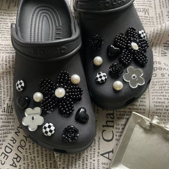 [Shopping Mall] Pearl Dream Shoe Flower Small Accessories Butterfly Flower Shoe Decorations Hole Shoe Buckle