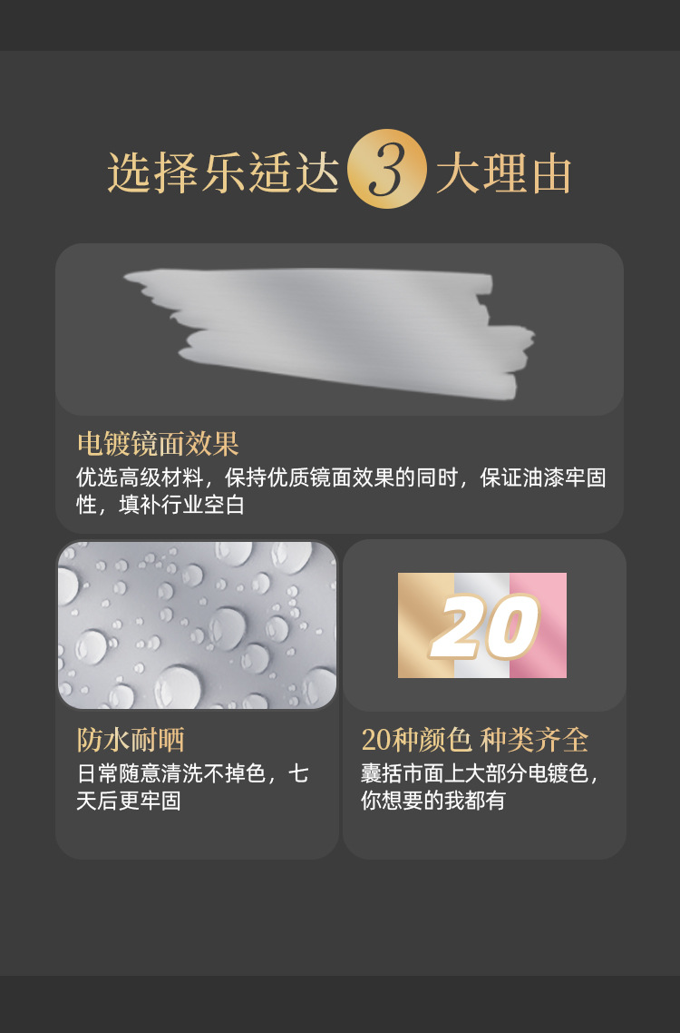 Lesda Electroplating Touch-Up Pen Paint-Off Metal Glasses Frame Non-Chome-Plated Repair Chain Spot Paint Pen Refurbishment