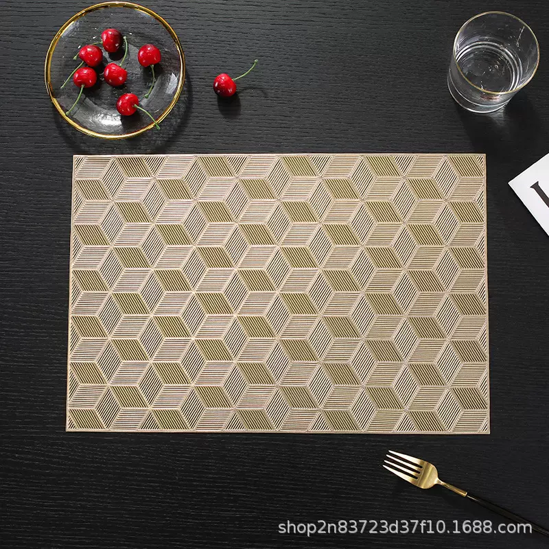 简约创意餐垫 酒店餐厅长方形纯色杯垫防烫隔热盘垫pvc餐桌垫批发