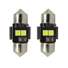 汽车led阅读灯无极高亮 双尖 3030 2SMD 28MM 化妆镜灯 车顶灯12V