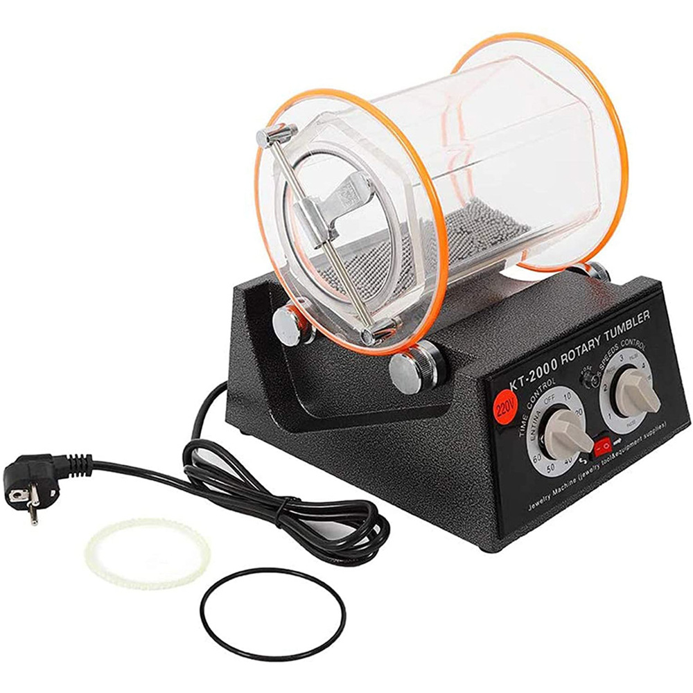 KT-2000滚筒抛光机小型家用首饰抛光机 去毛刺抛光机定档调速定时