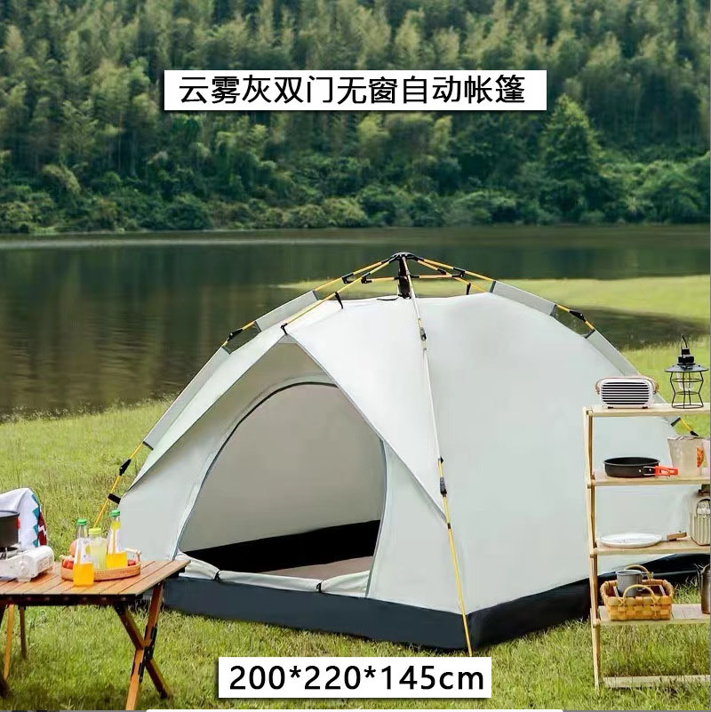 클라우드 그레이(창문 없는 2도어 버전) 대형 4~5인 [무료 수납가방 + 바닥못 + 방풍로프]