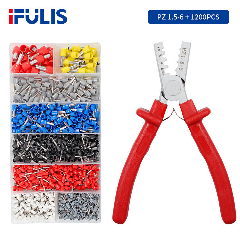 【压线钳组合】PZ1.5-6德式小型接线端子压接钳配插针VE管型端子