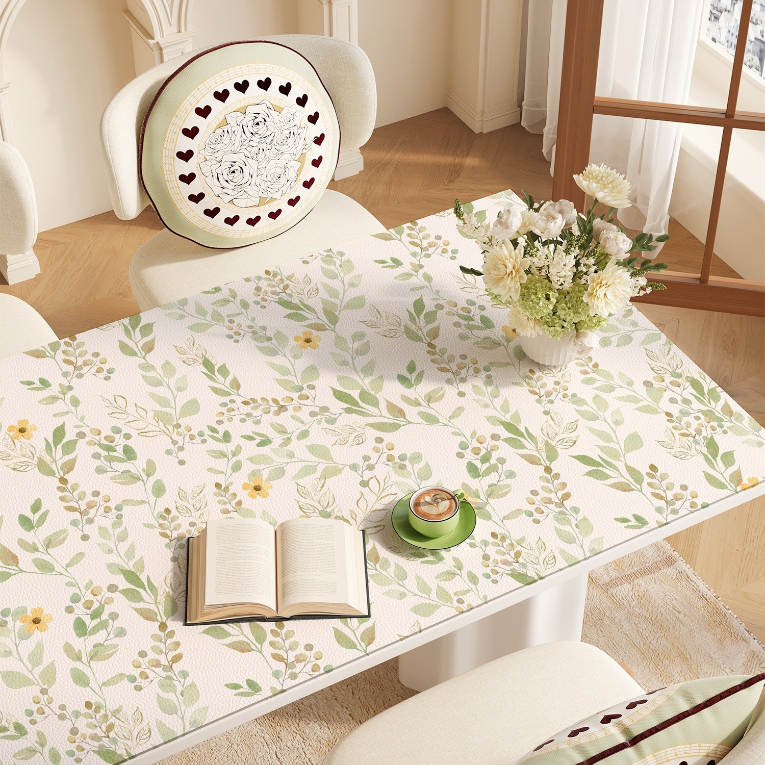 American-Style Table Mat, Waterproof, Oil-Proof, Washable, Heat-Resistant Tablecloth, 2026 New Model, Pastoral Style, Fresh and Simple Coffee Table Mat