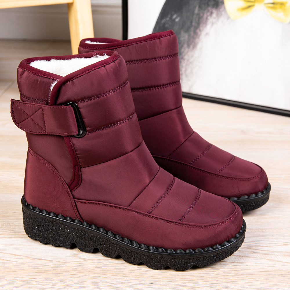Nuevo invierno transfronterizo calentamiento hombre gran botas de nieve zapatos de altura impermeables para mujeres pareja zapatos de edad avanzada zapatos de caminar