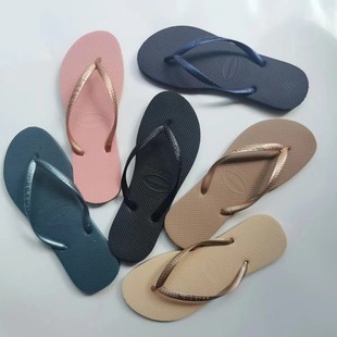 Spot wholesale cross-border hot selling flip flops for women in summer wear for women's foot-clip slippers Havana Brazilian beach drag
