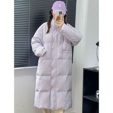 年新款羽绒服女中长款冬季小众设计感白鸭绒加厚韩版过膝外套